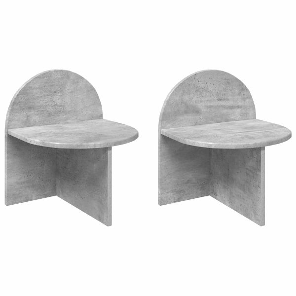 Нощно шкафче 2 pcs Бетонно сиво 40 x 35,5 x 45,5 см