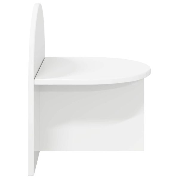 Нощно шкафче 2 pcs Бял гланц 40 x 35,5 x 45,5 см