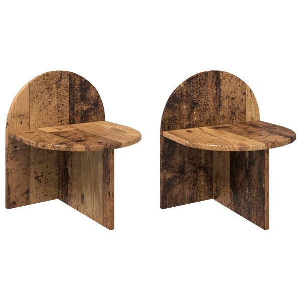 Нощно шкафче 2 pcs Старо дърво 40 x 35,5 x 45,5 см