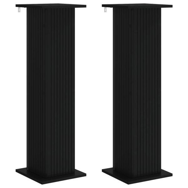 Стойка за растения 2 pcs Черно 30,5 x 30 x 100,5 см