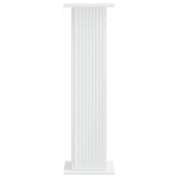 Стойка за растения Бял гланц 30,5 x 30 x 100,5 см
