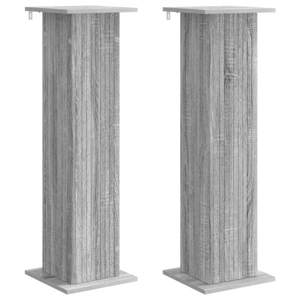 Стойка за растения 2 pcs Сива сонома 30,5 x 30 x 100,5 см