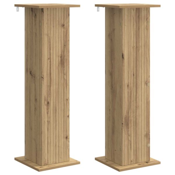Стойка за растения 2 pcs Дъб артизан 30,5 x 30 x 100,5 см