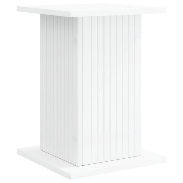 Стойка за растения Бяло 30,5 x 30 x 43 см Инженерна дървесина