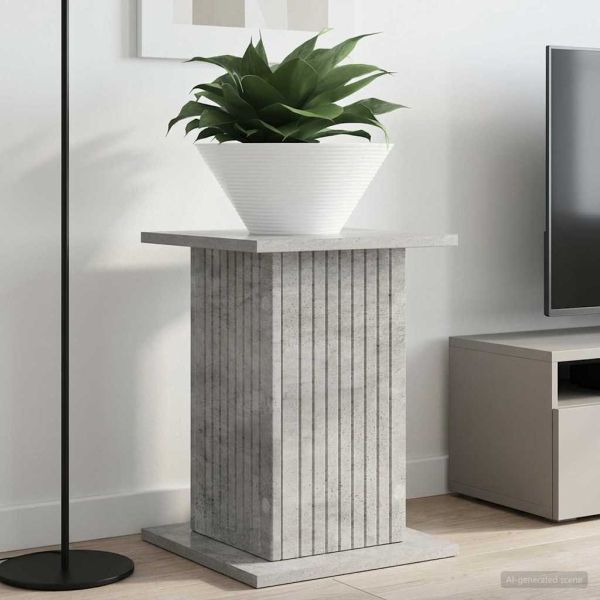 Стойка за растения 2 pcs Бетонно сиво 30,5 x 30 x 43 см