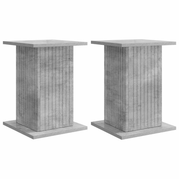 Стойка за растения 2 pcs Бетонно сиво 30,5 x 30 x 43 см