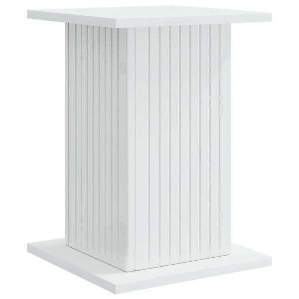Стойка за растения 2 pcs Бял гланц 30,5 x 30 x 43 см