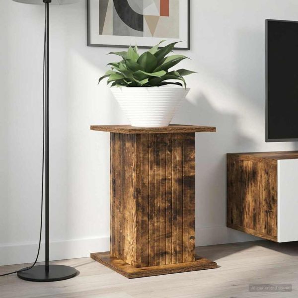 Стойка за растения 2 pcs Опушен дъб 30,5 x 30 x 43 см