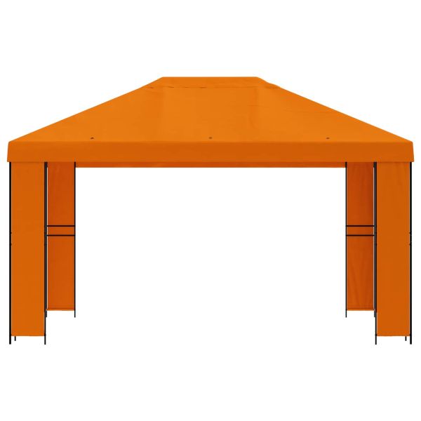 Шатра 4 × 3 m Оранжево Полиестер и стомана 190 gsm