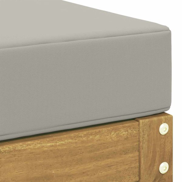 Външна табуретка Бяло 115 x 43 x 45 см Солидно акациево дърво