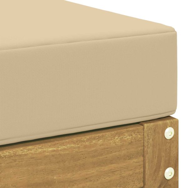 Външна табуретка Бяло 115 x 43 x 45 см Солидно акациево дърво