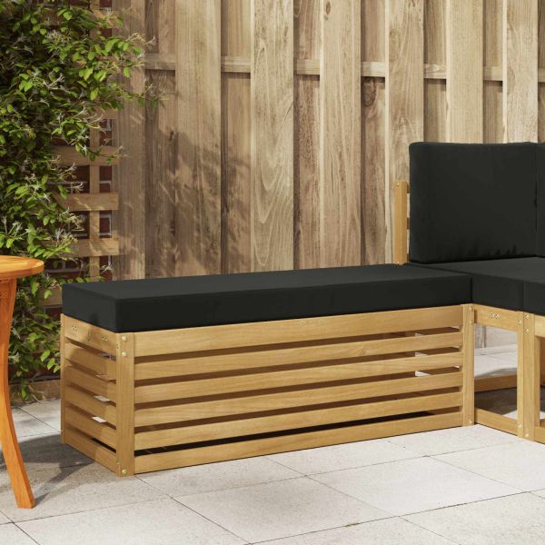 Външна табуретка Бяло 115 x 43 x 45 см Солидно акациево дърво