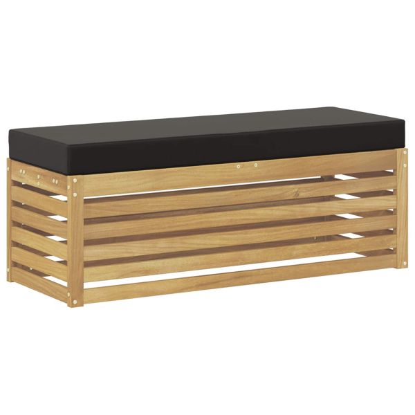 Външна табуретка Бяло 115 x 43 x 45 см Солидно акациево дърво