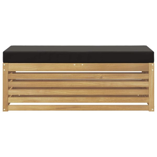 Външна табуретка Бяло 115 x 43 x 45 см Солидно акациево дърво