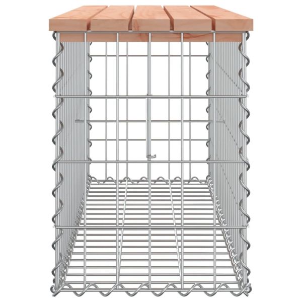 Градинска пейка габионeн дизайн 103x31,5x42 см дуглас масив