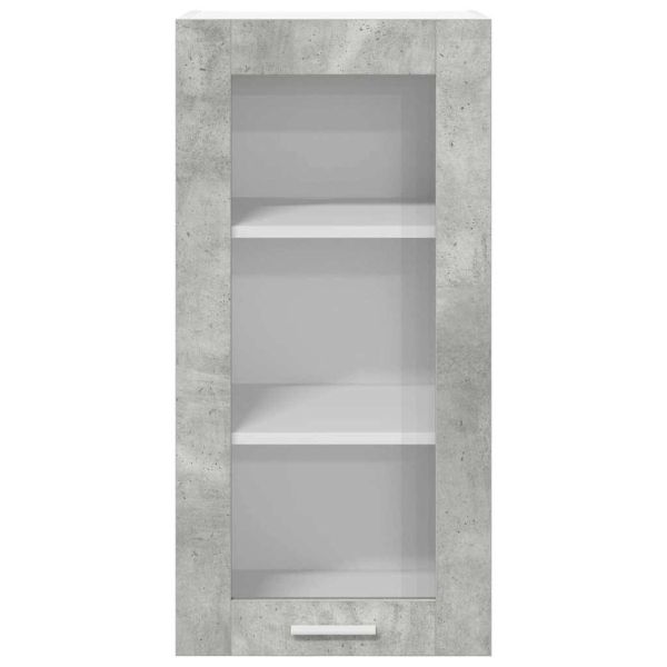 Висящ шкаф Циментено сиво 40 x 31 x 80 см Инженерно дърво