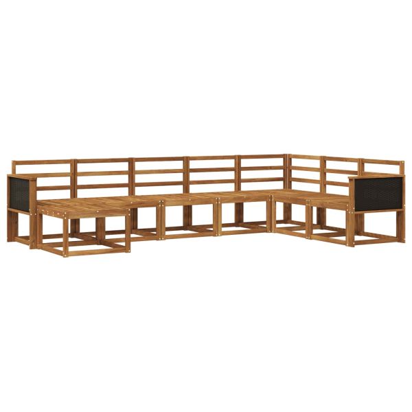 Комплект дивани за открито 8 pcs Натурално