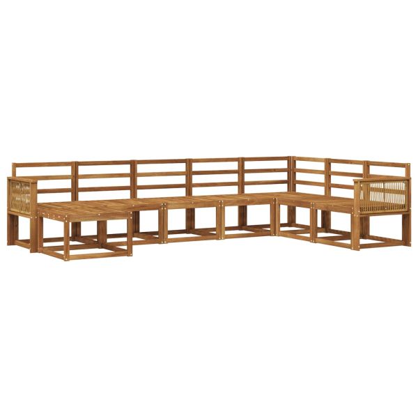 Комплект дивани за открито 8 pcs Натурално