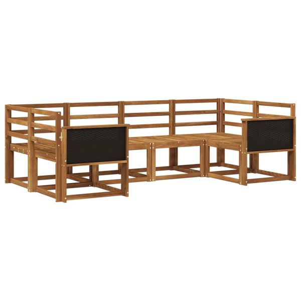Комплект дивани за открито 6 pcs Натурално
