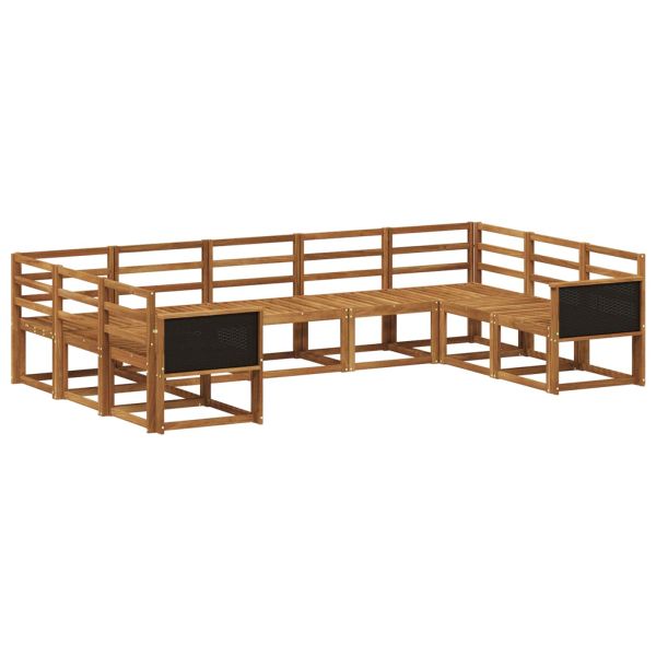 Комплект дивани за открито 9 pcs Натурално