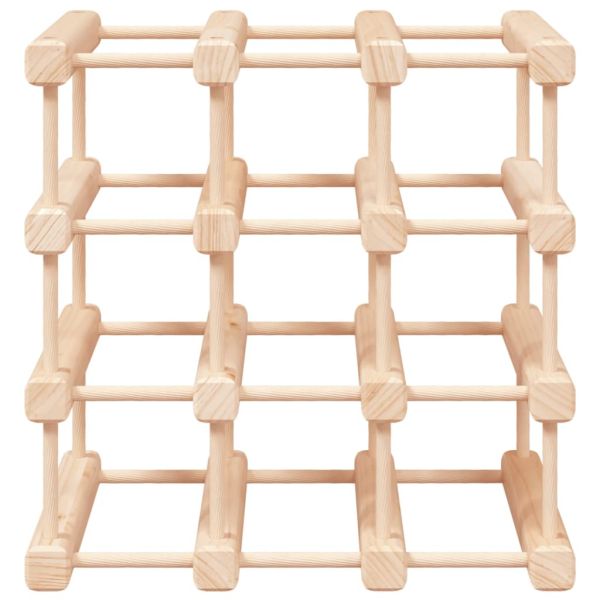 Поставка за вино за 12 бутилки 36x23x36 см бор масив