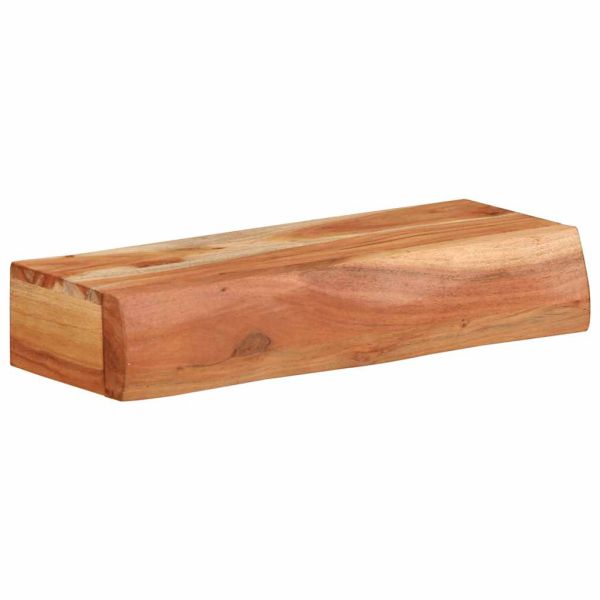 Стенни рафтове, 2 бр, 40x17x8 см, акациево дърво масив