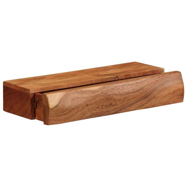 Стенни рафтове, 2 бр, 40x17x8 см, акациево дърво масив