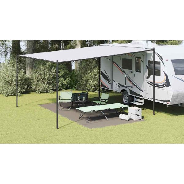Килим за палатка Светлосиво 500 x 250 cm Полиетилен