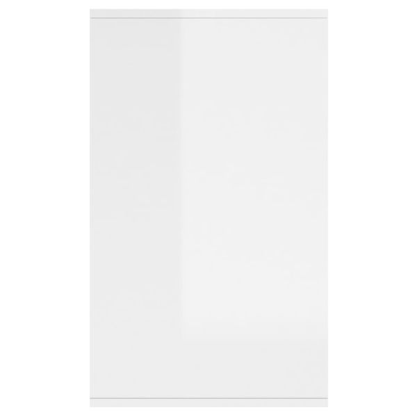 Бюфет бял гланц 135x41x75 см инженерно дърво