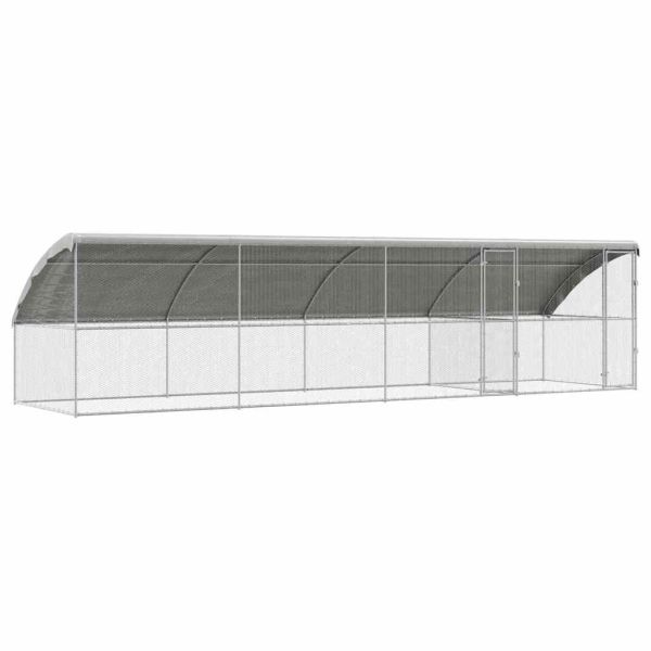 Клетка за пилета 4 pcs Сребрист 800 x 200 x 200 см