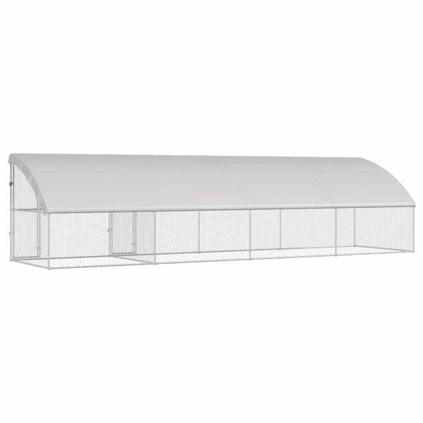 Клетка за пилета 4 pcs Сребрист 800 x 200 x 200 см