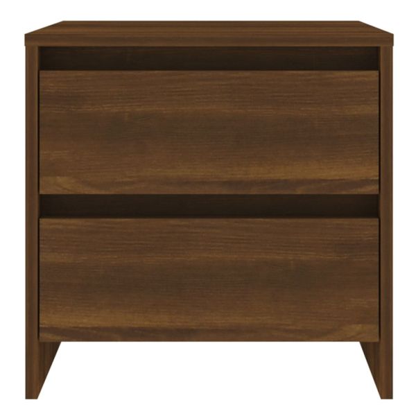 Нощни шкафчета 2 бр кафяв дъб 45x34,5x44,5 см инженерно дърво