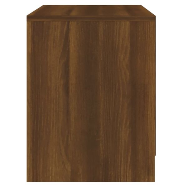 Нощни шкафчета 2 бр кафяв дъб 45x34,5x44,5 см инженерно дърво