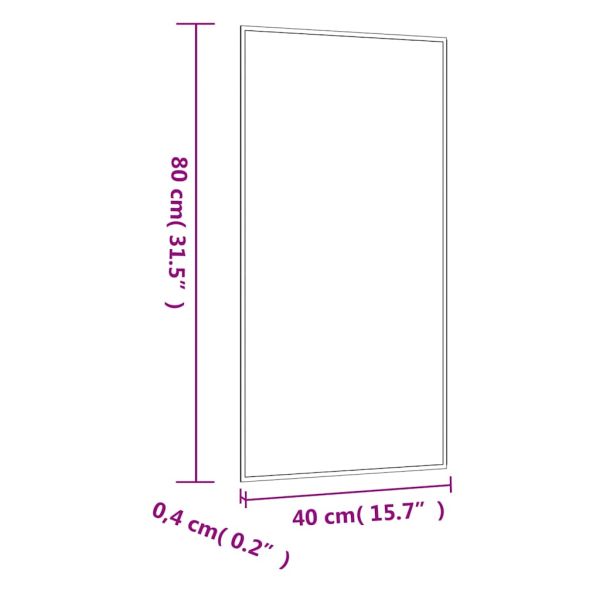 Стенно огледало 40x80 см стъкло правоъгълно