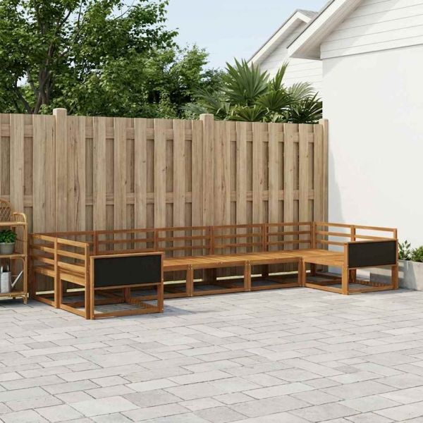 Комплект дивани за открито 7 pcs Натурално