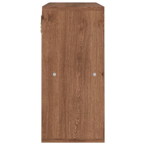 Рафтове за книги, кафяв дъб, 60x27,5x59,5 см, инженерно дърво