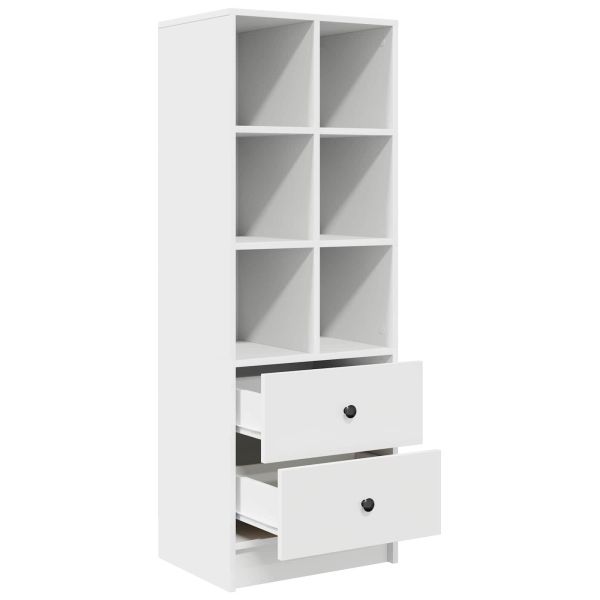 Висок шкаф с чекмедже Бяло 45,5 x 34 x 127 см