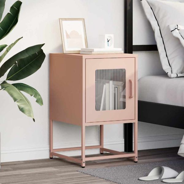 Нощен шкаф Pink 36x39x60,5 cm Студено валцувана стомана