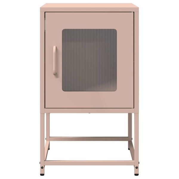 Нощен шкаф Pink 36x39x60,5 cm Студено валцувана стомана