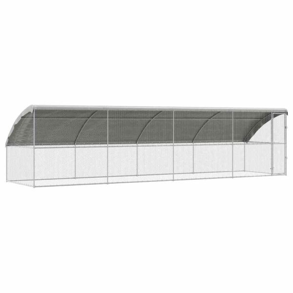 Клетка за пилета 4 pcs Сребрист 800 x 200 x 200 см