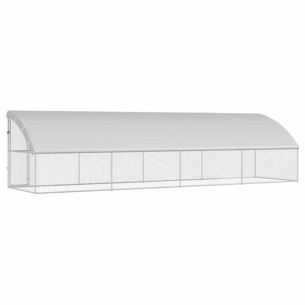 Клетка за пилета 4 pcs Сребрист 800 x 200 x 200 см