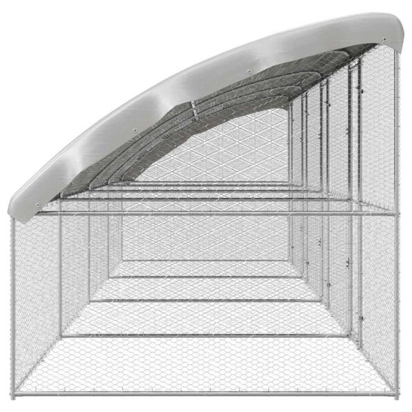 Клетка за пилета 4 pcs Сребрист 800 x 200 x 200 см