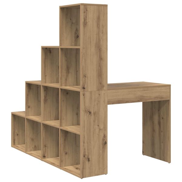 Ъглово бюро с рафт Дъб 101,5 x 149,5 x 149,5 см Инженерно дърво