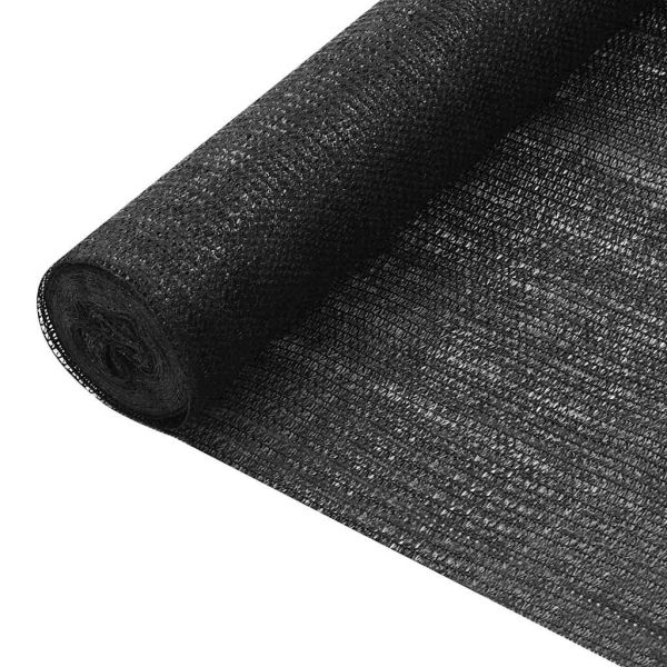 Засенчваща мрежа черна 1,2x25 м HDPE 75 г/м²