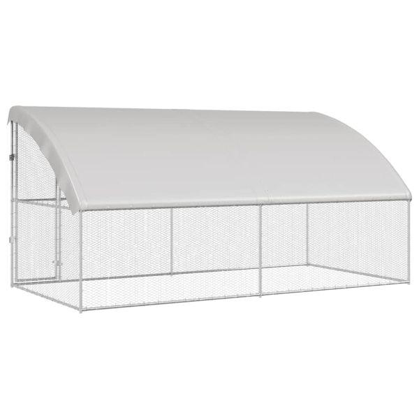 Клетка за пилета 2 pcs Сребрист 400 x 200 x 200 см