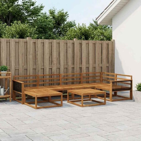Комплект дивани за открито 7 pcs Натурално