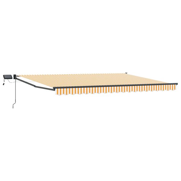 Ръчен изтеглящ сенник с LED светлини 4 x 2 m