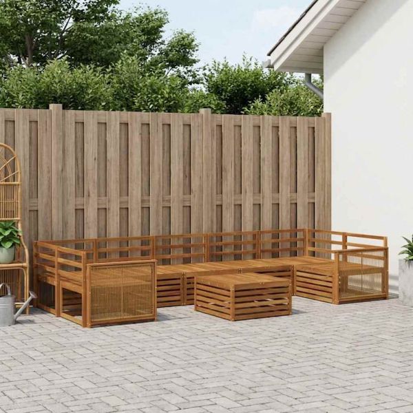 Комплект дивани за открито 8 pcs Натурално