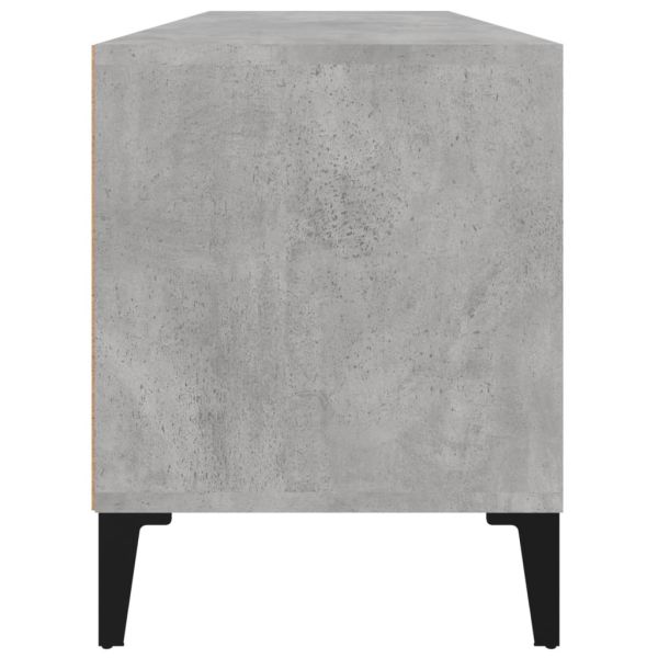 ТВ шкаф, бетонно сиво, 100x34,5x44,5 см, инженерно дърво