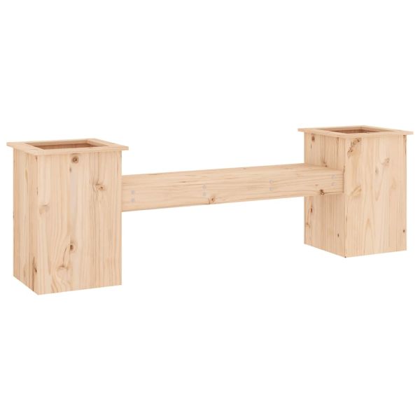 Пейка със саксии, 184,5x39,5x56,5 см, борово дърво масив